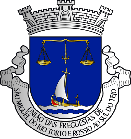 Brasão da União das freguesias de São Miguel do Rio Torto e Rossio ao Sul do Tejo - São Miguel do Rio Torto and Rossio ao Sul do Tejo civil parishes union coat-of-arms Brasão da União das freguesias de São Miguel do Rio Torto e Rossio ao Sul do Tejo - São Miguel do Rio Torto and Rossio ao Sul do Tejo civil parishes union coat-of-arms