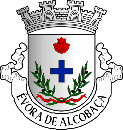 Brasão da freguesia de Évora de Alcobaça - Évora de Alcobaça civil parish, coat-of-arms Brasão da freguesia de Évora de Alcobaça - Évora de Alcobaça civil parish, coat-of-arms