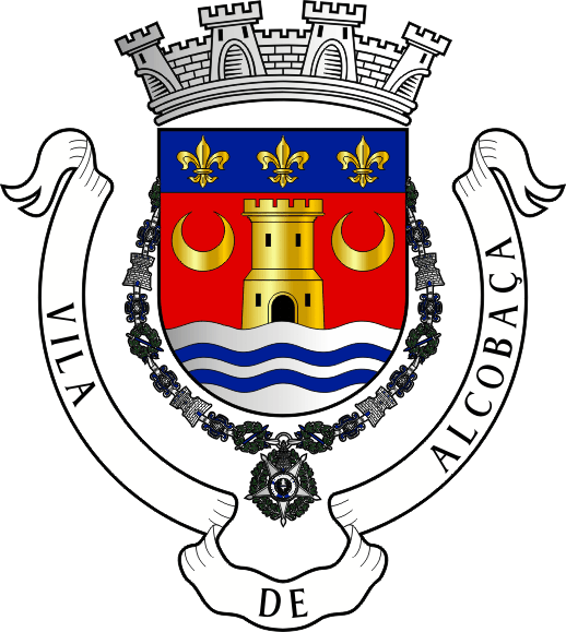 Brasão do Município de Alcobaça - Alcobaça municipal coat-of-arms Brasão do Município de Alcobaça - Alcobaça municipal coat-of-arms
