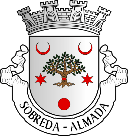 Brasão da antiga freguesia de Sobreda - Sobreda former civil parish, coat-of-arms Brasão da antiga freguesia de Sobreda - Sobreda former civil parish, coat-of-arms