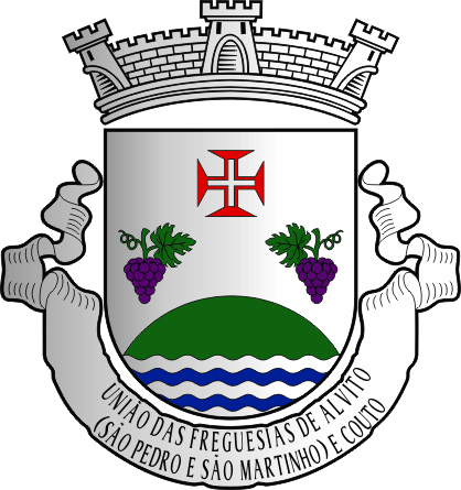 Brasão da União das freguesias de Alvito (São Pedro e São Martinho) e Couto - Alvito (São Pedro and São Martinho) and Couto civil parishes union coat-of-arms