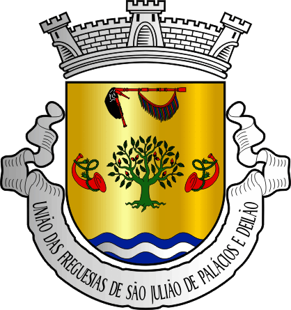 Brasão da União das freguesias de São Julião de Palácios e Deilão - São Julião de Palácios and Deilão civil parishes union coat-of-arms Brasão da União das freguesias de São Julião de Palácios e Deilão - São Julião de Palácios and Deilão civil parishes union coat-of-arms