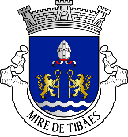 Brasão da freguesia de Mire de Tibães - Mire de Tibães civil parish, coat-of-arms Brasão da freguesia de Mire de Tibães - Mire de Tibães civil parish, coat-of-arms