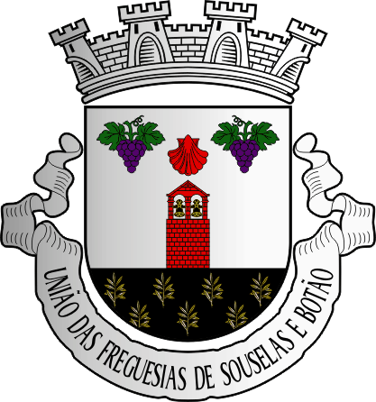 Brasão da União das freguesias de Souselas e Botão - Souselas and Botão civil parishes union coat-of-arms Brasão da União das freguesias de Souselas e Botão - Souselas and Botão civil parishes union coat-of-arms