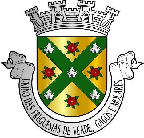 Brasão da Freguesia de Veade, Gagos e Molares - Veade, Gagos and Molares civil parish, coat-of-arms Brasão da Freguesia de Veade, Gagos e Molares - Veade, Gagos and Molares civil parish, coat-of-arms