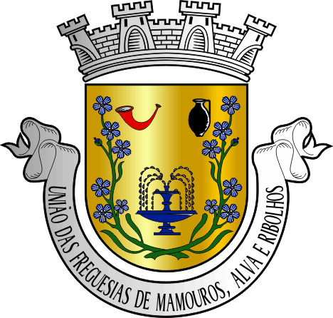 Brasão da União das freguesias de Mamouros, Alva e Ribolhos - Mamouros, Alva and Ribolhos civil parishes union coat-of-arms