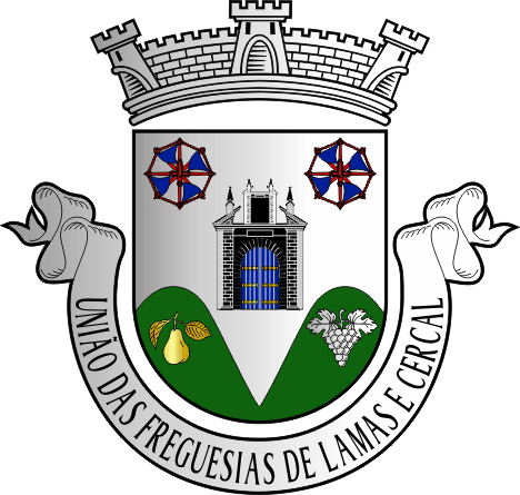 Brasão da União das freguesias de Lamas e Cercal - Lamas and Cercal civil parishes union coat-of-arms