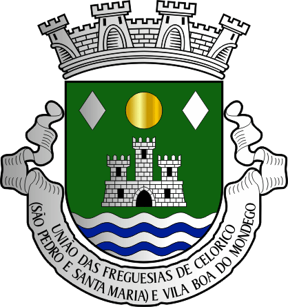 Brasão da União das freguesias de Celorico (São Pedro e Santa Maria) e Vila Boa do Mondego - Celorico (São Pedro and Santa Maria) and Vila Boa do Mondego civil parishes union coat-of-arms