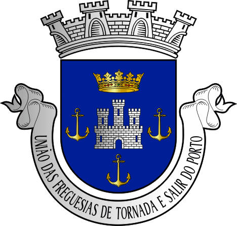 Brasão da União das freguesias de Tornada e Salir do Porto - Tornada and Salir do Porto civil parishes union coat-of-arms Brasão da União das freguesias de Tornada e Salir do Porto - Tornada and Salir do Porto civil parishes union coat-of-arms