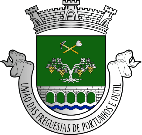 Brasão da União das freguesias de Portunhos e Outil - Portunhos and Outil civil parishes union coat-of-arms Brasão da União das freguesias de Portunhos e Outil - Portunhos and Outil civil parishes union coat-of-arms