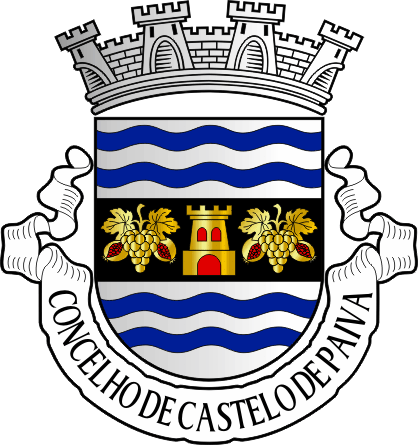 Brasão do Município de Castelo de Paiva - Castelo de Paiva municipal coat-of-arms