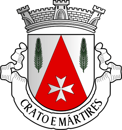Brasão da antiga freguesia de Crato e Mártires - Crato and Mártires former civil parish, coat-of-arms Brasão da antiga freguesia de Crato e Mártires - Crato and Mártires former civil parish, coat-of-arms