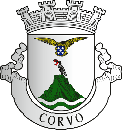 Brasão do Município do Corvo - Corvo municipal coat-of-arms Brasão do Município do Corvo - Corvo municipal coat-of-arms