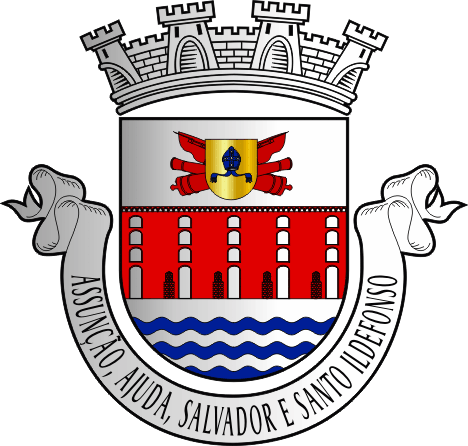 Brasão da Freguesia de Assunção, Ajuda, Salvador e Santo Ildefonso - Assunção, Ajuda, Salvador and Santo Ildefonso civil parish, coat-of-arms Brasão da Freguesia de Assunção, Ajuda, Salvador e Santo Ildefonso - Assunção, Ajuda, Salvador and Santo Ildefonso civil parish, coat-of-arms