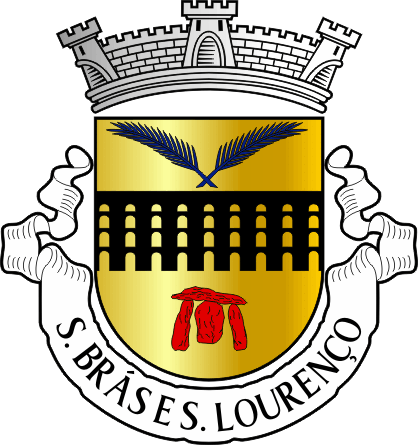Brasão da freguesia de São Brás e São Lourenço - São Brás and São Lourenço civil parish, coat-of-arms Brasão da freguesia de São Brás e São Lourenço - São Brás and São Lourenço civil parish, coat-of-arms