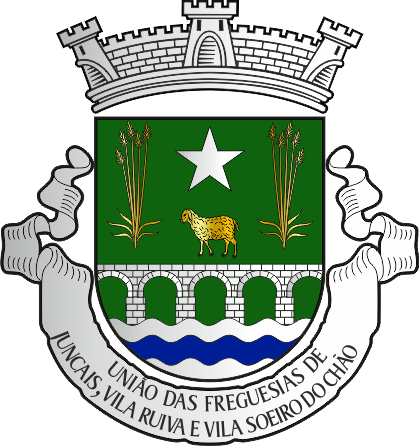 Brasão da União das freguesias de Juncal, Vila Ruiva e Vila Soeiro do Chão - Juncal, Vila Ruiva and Vila Soeiro do Chão civil parishes union coat-of-arms Brasão da União das freguesias de Juncal, Vila Ruiva e Vila Soeiro do Chão - Juncal, Vila Ruiva and Vila Soeiro do Chão civil parishes union coat-of-arms