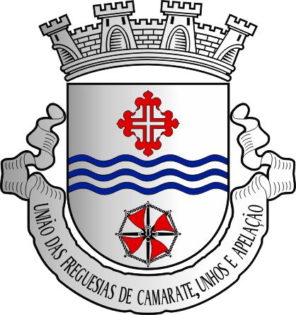 Brasão da União das freguesias de Camarate, Unhos e Apelação - Camarate, Unhos and Apelação civil parishes union coat-of-arms Brasão da União das freguesias de Camarate, Unhos e Apelação - Camarate, Unhos and Apelação civil parishes union coat-of-arms