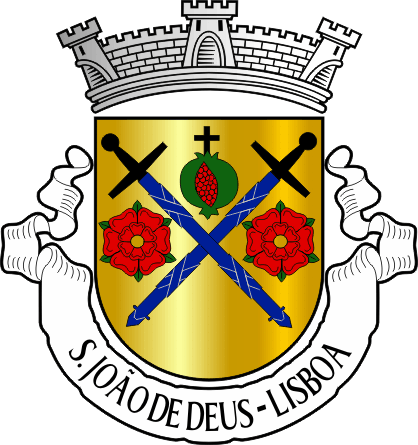 Brasão da antiga freguesia de São João de Deus - São João de Deus former civil parish, coat-of-arms Brasão da antiga freguesia de São João de Deus - São João de Deus former civil parish, coat-of-arms