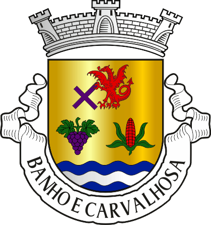Brasão da freguesia de Banho e Carvalhosa - Banho and Carvalhosa civil parish, coat-of-arms Brasão da freguesia de Banho e Carvalhosa - Banho and Carvalhosa civil parish, coat-of-arms