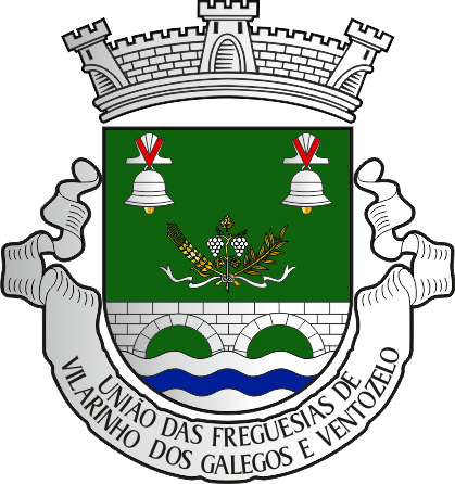 Brasão da União das freguesias de Vilarinho dos Galegos e Ventozelo - Vilarinho dos Galegos and Ventozelo civil parishes union coat-of-arms Brasão da União das freguesias de Vilarinho dos Galegos e Ventozelo - Vilarinho dos Galegos and Ventozelo civil parishes union coat-of-arms