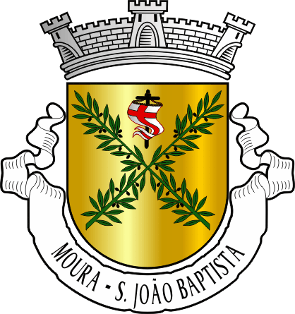 Brasão da antiga freguesia de Moura (São João Baptista) - Moura (São João Baptista) former civil parish, coat-of-arms Brasão da antiga freguesia de Moura (São João Baptista) - Moura (São João Baptista) former civil parish, coat-of-arms