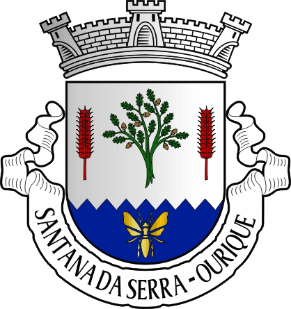 Brasão da freguesia de Santana da Serra - Santana da Serra civil parish, coat-of-arms Brasão da freguesia de Santana da Serra - Santana da Serra civil parish, coat-of-arms