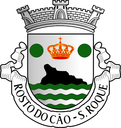 Brasão da freguesia de Rosto do Cão (São Roque) - Rosto do Cão (São Roque) civil parish, coat-of-arms Brasão da freguesia de Rosto do Cão (São Roque) - Rosto do Cão (São Roque) civil parish, coat-of-arms
