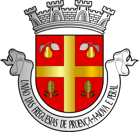 Brasão da União das freguesias de Proença-a-Nova e Peral - Proença-a-Nova and Peral civil parishes union coat-of-arms Brasão da União das freguesias de Proença-a-Nova e Peral - Proença-a-Nova and Peral civil parishes union coat-of-arms