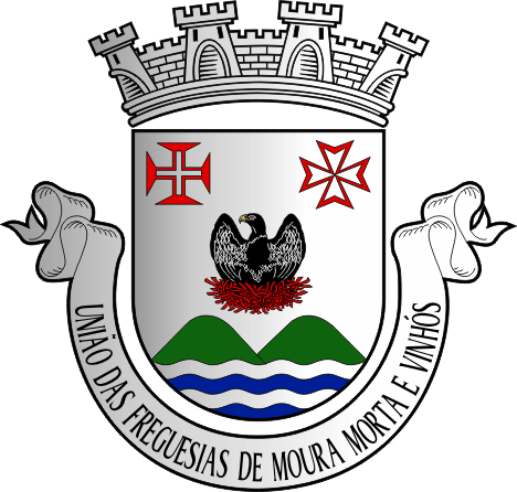 Brasão da União das freguesias de Moura Morta e Vinhós - Moura Morta and Vinhós civil parishes union coat-of-arms Brasão da União das freguesias de Moura Morta e Vinhós - Moura Morta and Vinhós civil parishes union coat-of-arms