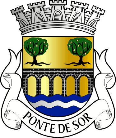 Brasão do município de Ponte de Sor - Ponte de Sor municipality coat-of-arms Brasão do município de Ponte de Sor - Ponte de Sor municipality coat-of-arms