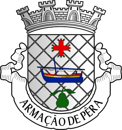 Brasão da freguesia de Armação de Pêra - Armação de Pêra civil parish, coat-of-arms Brasão da freguesia de Armação de Pêra - Armação de Pêra civil parish, coat-of-arms