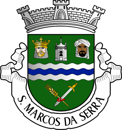 Brasão da freguesia de São Marcos da Serra - São Marcos da Serra civil parish, coat-of-arms Brasão da freguesia de São Marcos da Serra - São Marcos da Serra civil parish, coat-of-arms