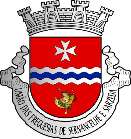 Brasão da União das freguesias de Sernancelhe e Sarzeda - Sernancelhe and Sarzeda civil parishes union coat-of-arms Brasão da União das freguesias de Sernancelhe e Sarzeda - Sernancelhe and Sarzeda civil parishes union coat-of-arms