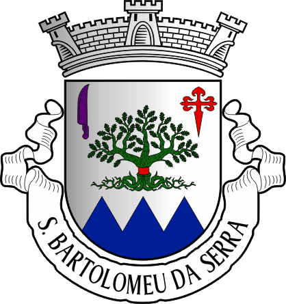 Brasão da antiga freguesia de São Bartolomeu da Serra - São Bartolomeu da Serra former civil parish, coat-of-arms Brasão da antiga freguesia de São Bartolomeu da Serra - São Bartolomeu da Serra former civil parish, coat-of-arms