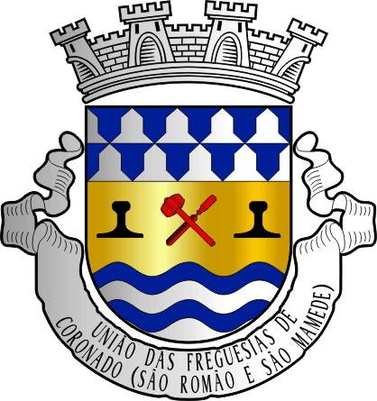 Brasão da União das freguesias de Coronado (São Romão e São Mamede) - Coronado (São Romão and São Mamede) civil parishes union coat-of-arms