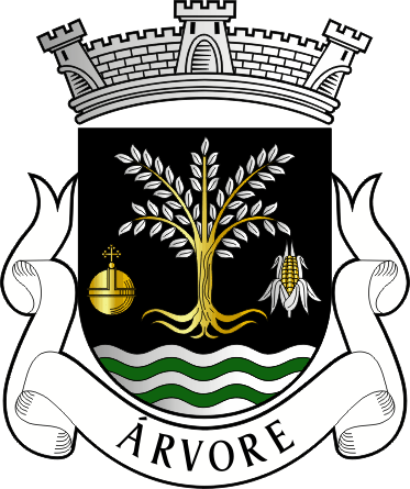 Brasão da freguesia de Árvore - Árvore civil parish, coat-of-arms Brasão da freguesia de Árvore - Árvore civil parish, coat-of-arms