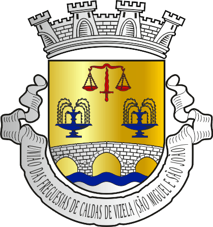 Brasão da União das freguesias de Caldas de Vizela (São Miguel e São João) - Caldas de Vizela (São Miguel e São João) civil parishes union, coat-of-arms Brasão da União das freguesias de Caldas de Vizela (São Miguel e São João) - Caldas de Vizela (São Miguel e São João) civil parishes union, coat-of-arms
