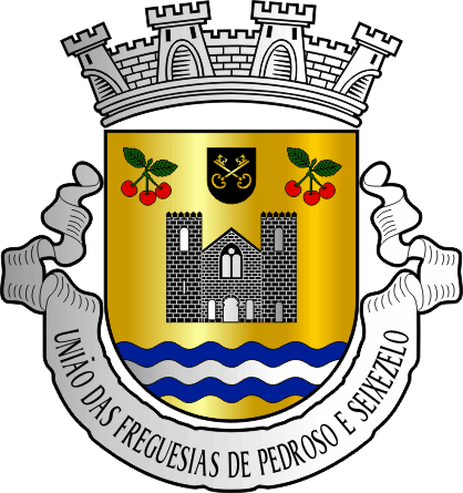Brasão da União das freguesias de Pedroso e Seixezelo - Pedroso and Seixezelo civil parishes union coat-of-arms