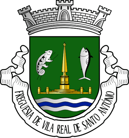 Brasão da freguesia de Vila Real de Santo António - Vila Real de Santo António civil parish, coat-of-arms Brasão da freguesia de Vila Real de Santo António - Vila Real de Santo António civil parish, coat-of-arms