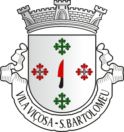 Brasão da antiga freguesia de Vila Viçosa (São Bartolomeu) - Vila Viçosa (São Bartolomeu) former civil parish, coat-of-arms Brasão da antiga freguesia de Vila Viçosa (São Bartolomeu) - Vila Viçosa (São Bartolomeu) former civil parish, coat-of-arms