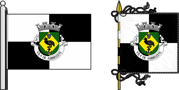 Bandeira e estandarte do Concelho de Ambrizete - Ambrizete municipality flag and banner