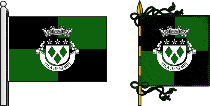 Bandeira e estandarte de Concelho do Bembe - Bembe municipal flag and banner Bandeira e estandarte de Concelho do Bembe - Bembe municipal flag and banner