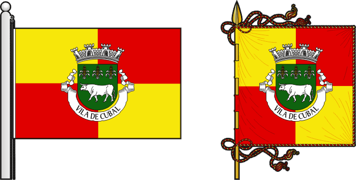 Bandeira e estandarte do Concelho do Cubal - Cubal municipal flag and banner Bandeira e estandarte do Concelho do Cubal - Cubal municipal flag and banner