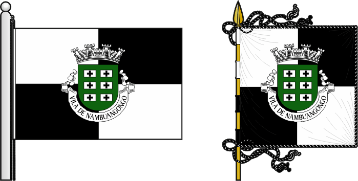 Bandeira e estandarte do Concelho de Nambuangongo - Nambuangongo municipal flag and banner