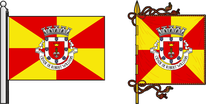 Bandeira e estandarte do Concelho da Caála - Caála municipal flag and banner Bandeira e estandarte do Concelho da Caála - Caála municipal flag and banner