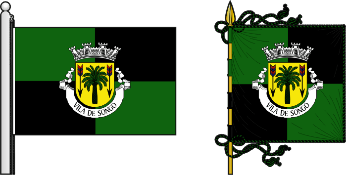 Bandeira e estandarte do Concelho de Songo - Songo municipal flag and banner