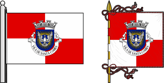 Bandeira e estandarte do Concelho de Santa Comba - Santa Comba municipal flag and banner