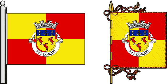 Bandeira e estandarte do Concelho do Maio - Maio municipal flag and banner