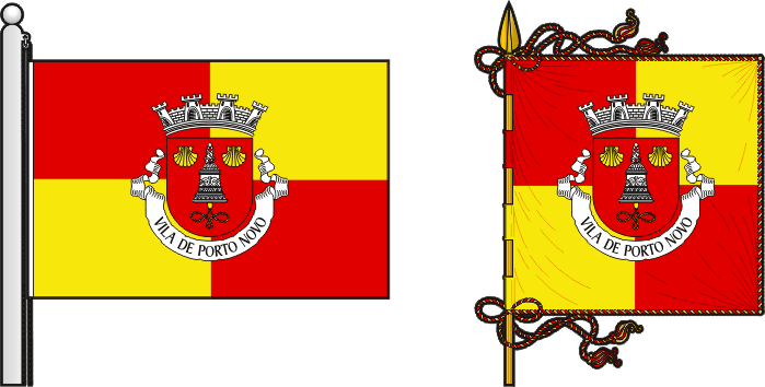 Bandeira e estandarte do Concelho do Porto Novo - Porto Novo municipal flag and banner