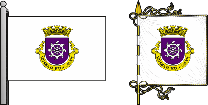 Bandeira e estandarte do Concelho de Goa - Goa municipal flag and banner Bandeira e estandarte do Concelho de Goa - Goa municipal flag and banner